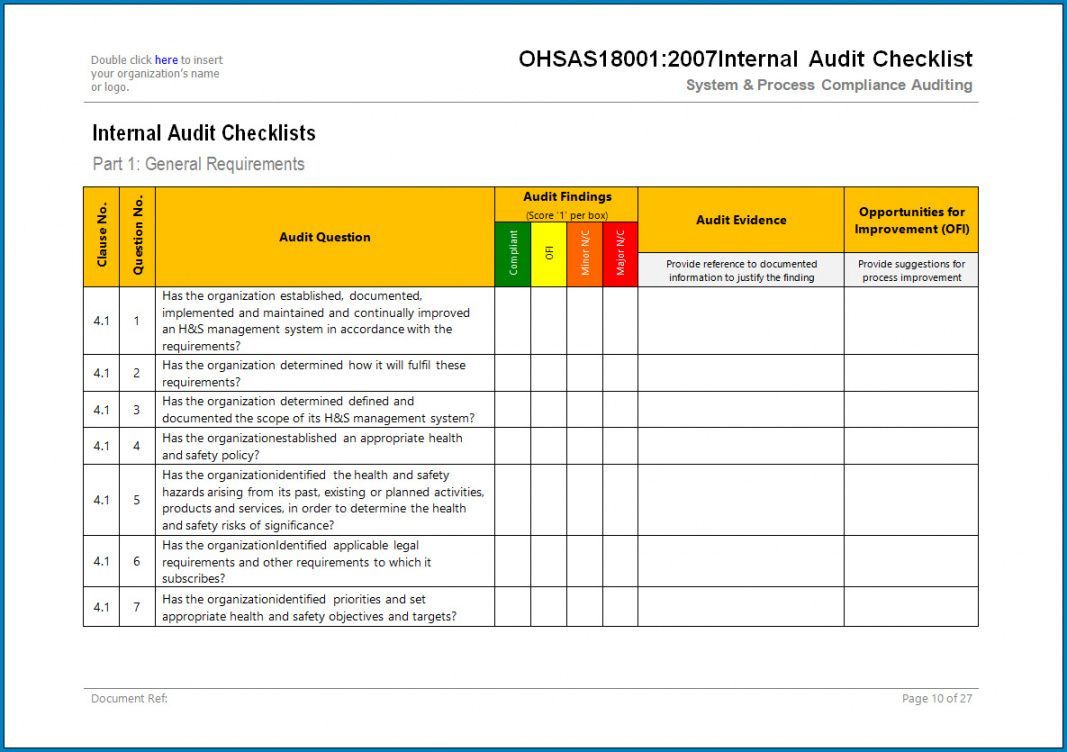What Is An Internal Audit Program Template? | Templatesz234.com ...