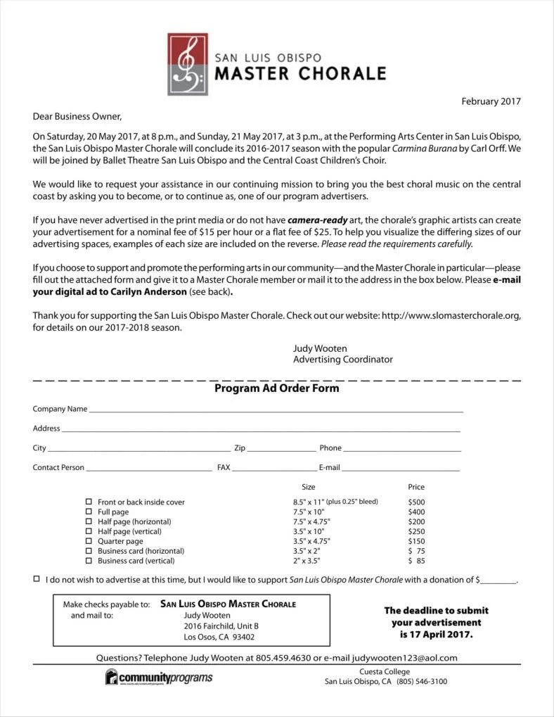 Advertising Form Template For Your Business In 2023 | Templatesz234.com ...