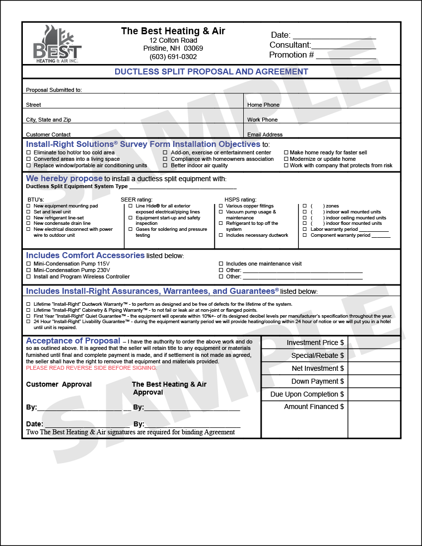 Sample Installator Making A Hvac Installation Proposal Template In 2023 | Templatesz234 ...