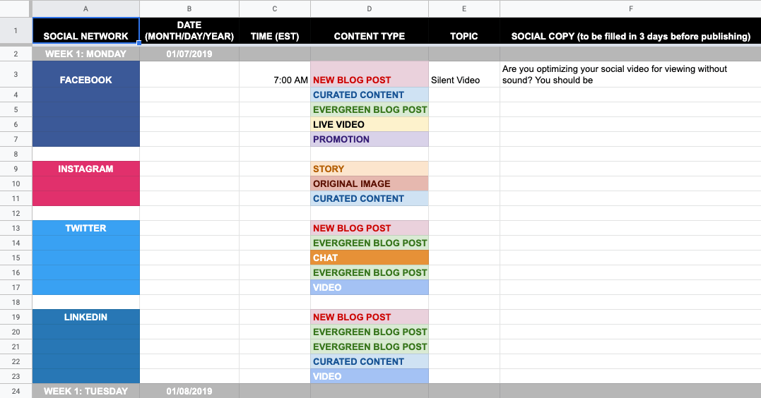 Everything You Need To Know About Social Media Schedule Template Excel ...