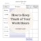 Save Time And Money With A Work Hours Tracker Template