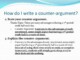 Counter Argument Example: An Overview