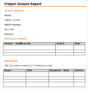 What Is Project Closure Report Template?