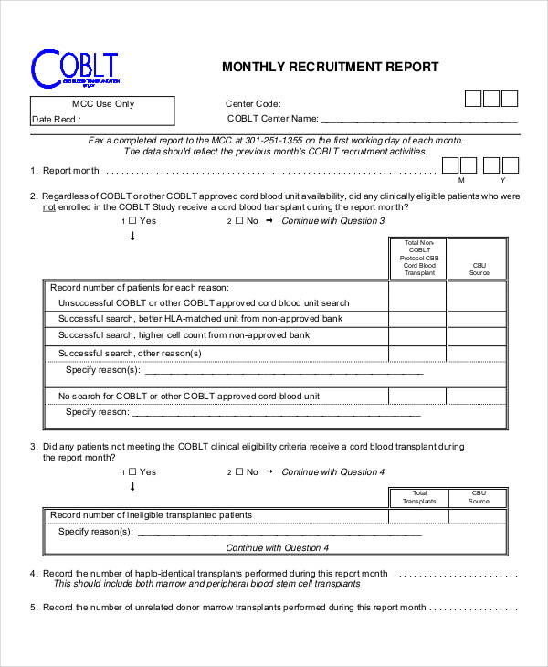Recruitment Report.pdf Recruitment Report Samples | Templatesz234.com - Templatesz234.com
