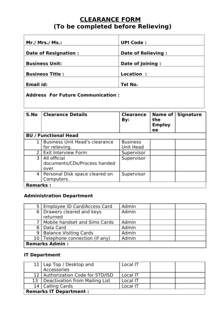 An Employee Exit Checklist Template For Every Organization ...