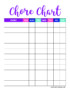 An Introduction To Printable Chart Templates