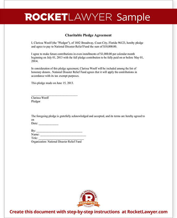 Maximizing Your Donations With A Charity Pledge Form | Templatesz234 ...