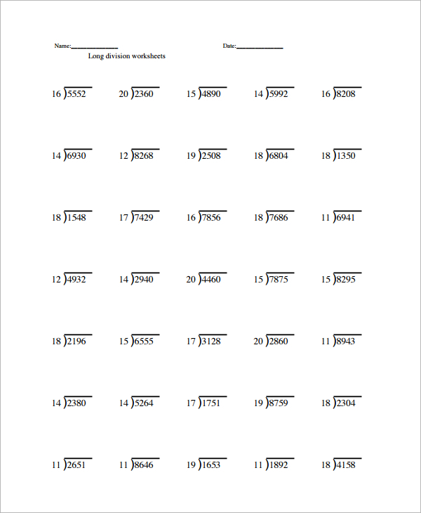 How To Make Long Division Worksheet Template Easily In 2023