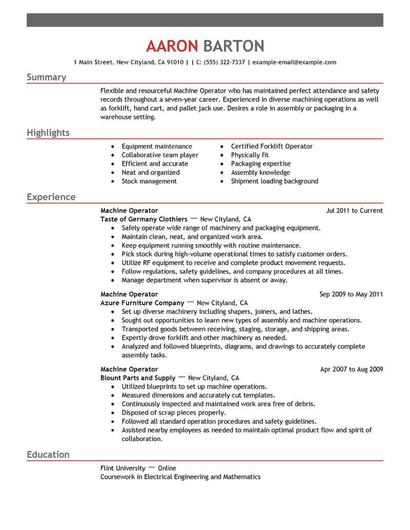 Resume Rework Operator How To Write A Winning Xerox Operator Resume In 2023 | Templatesz234 ...