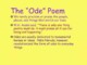What Is An Ode Poem?