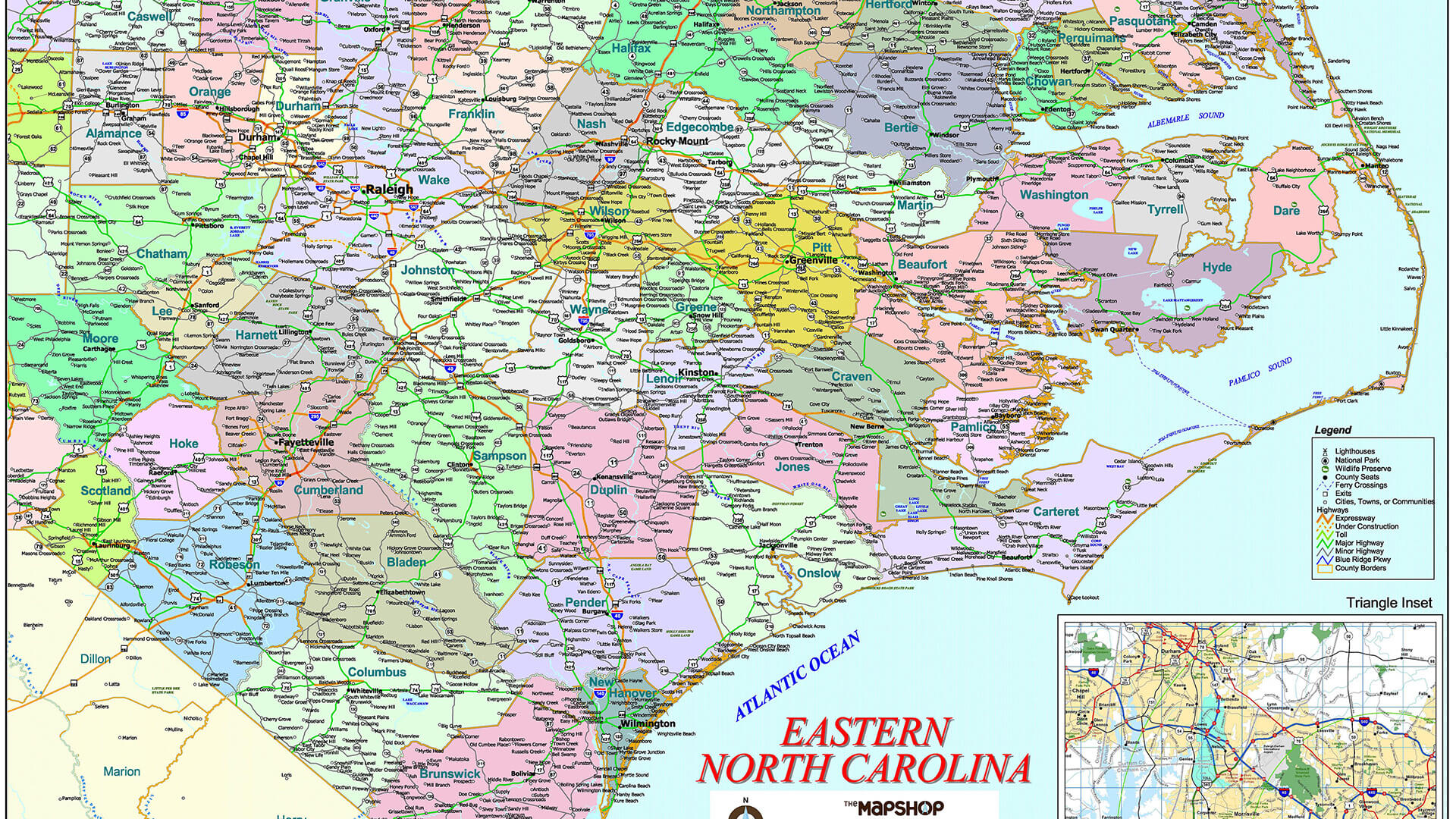 Exploring The Map Of Eastern North Carolina
