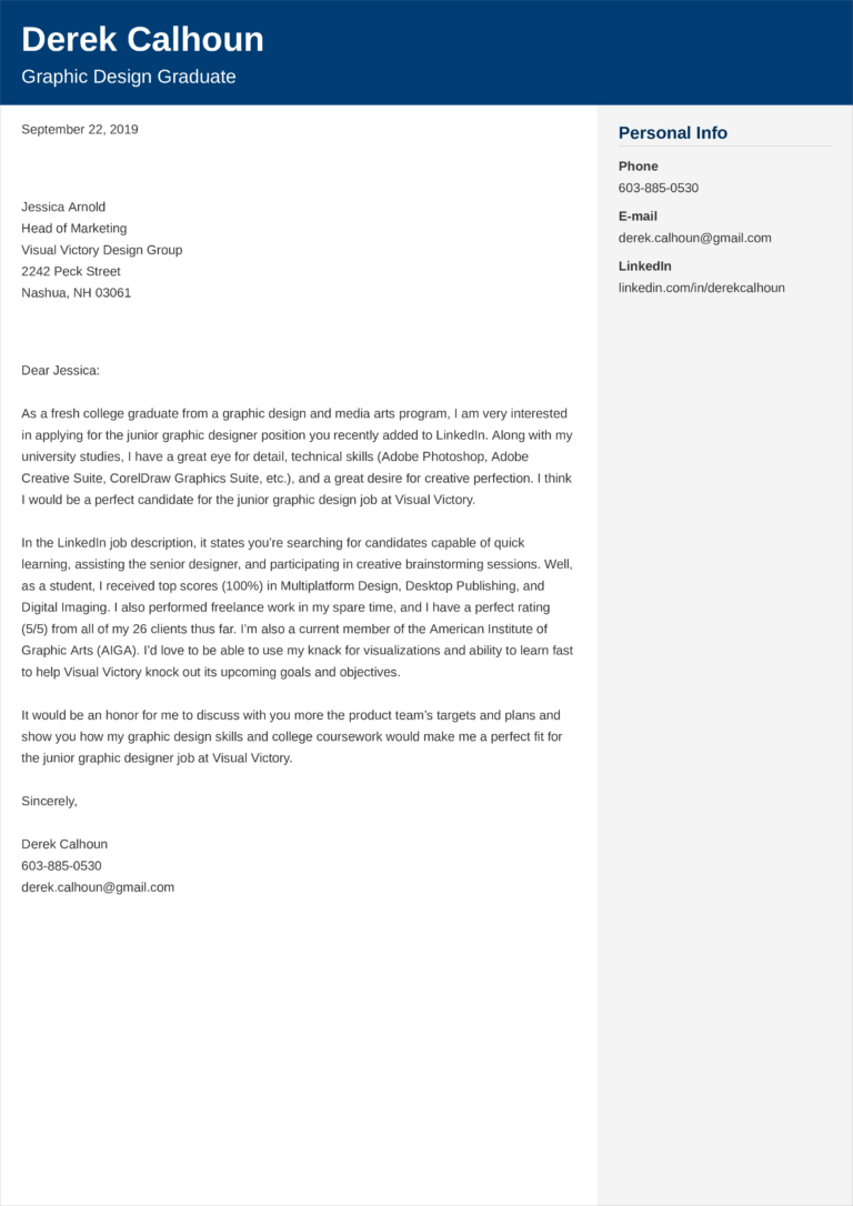How To Write A Graphic Designer Cover Letter That Gets Results ...