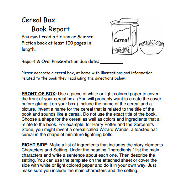 How To Create An Impressive Cereal Box Book Report Template