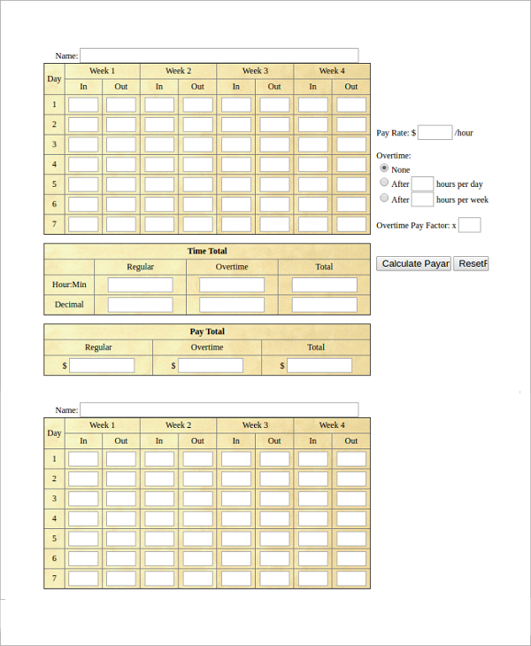 The Benefits Of Using A Sample Time Card Calculator