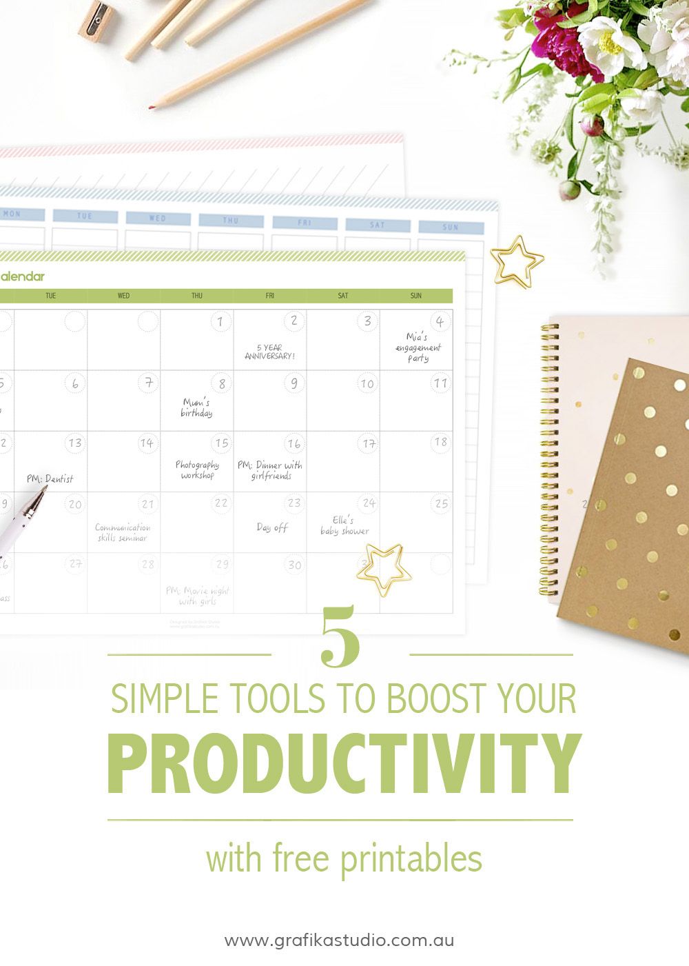 Productivity Planning Calendar Template | Templatesz234.com ...
