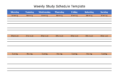 Study Schedule Calendar Template: A Useful Tool For Effective Time Management