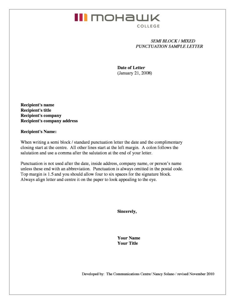 Business Letter Template: A Comprehensive Guide | Templatesz234.com ...