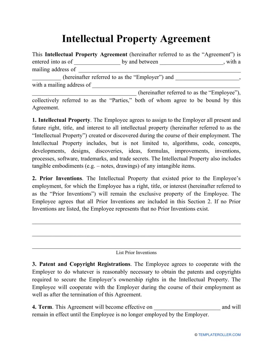 Understanding Intellectual Property License Agreement | Templatesz234 ...