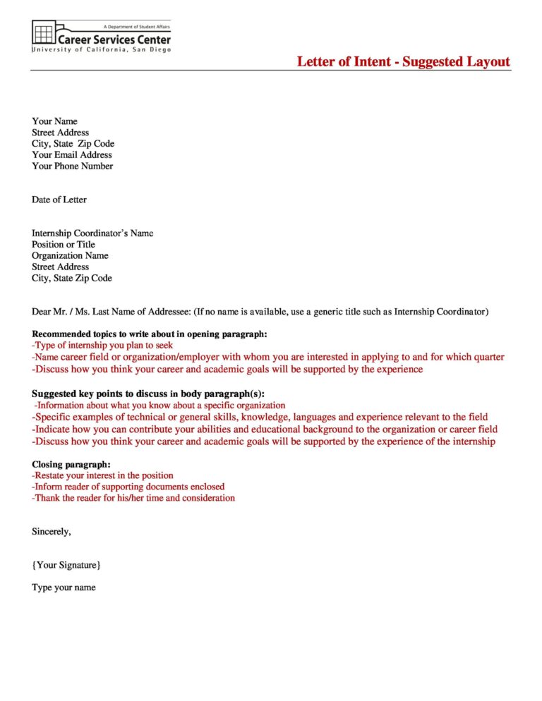 Letter Of Interest Template: A Comprehensive Guide | Templatesz234.com ...