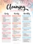 Cleaning Schedule Calendar Template