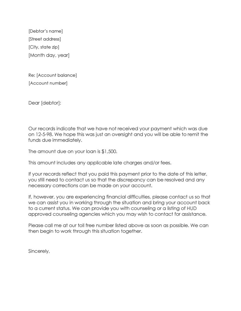 Collection Letter Template: A Must-Have Tool For Effective Debt ...