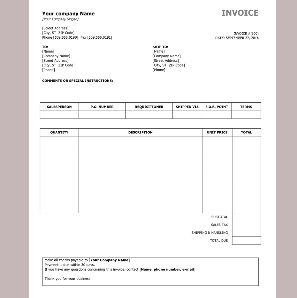 User-Friendly Invoice Template Software