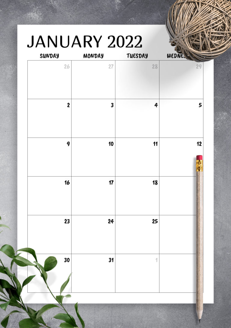 Minimalistic Clean Calendar Template | Templatesz234.com ...