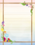 Watercolor Floral Stationery Templates