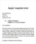 Letter Template For Complaint Letters