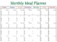 Meal Planning Calendar Template