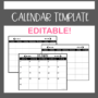 Editable Calendar Template: A Must-Have Tool For Effective Time Management