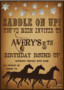 Western Party Invitation Templates